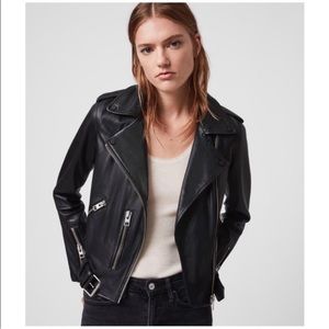 AllSaints Balfern Black Leather Moto Jacket [great used condition, tag included]
